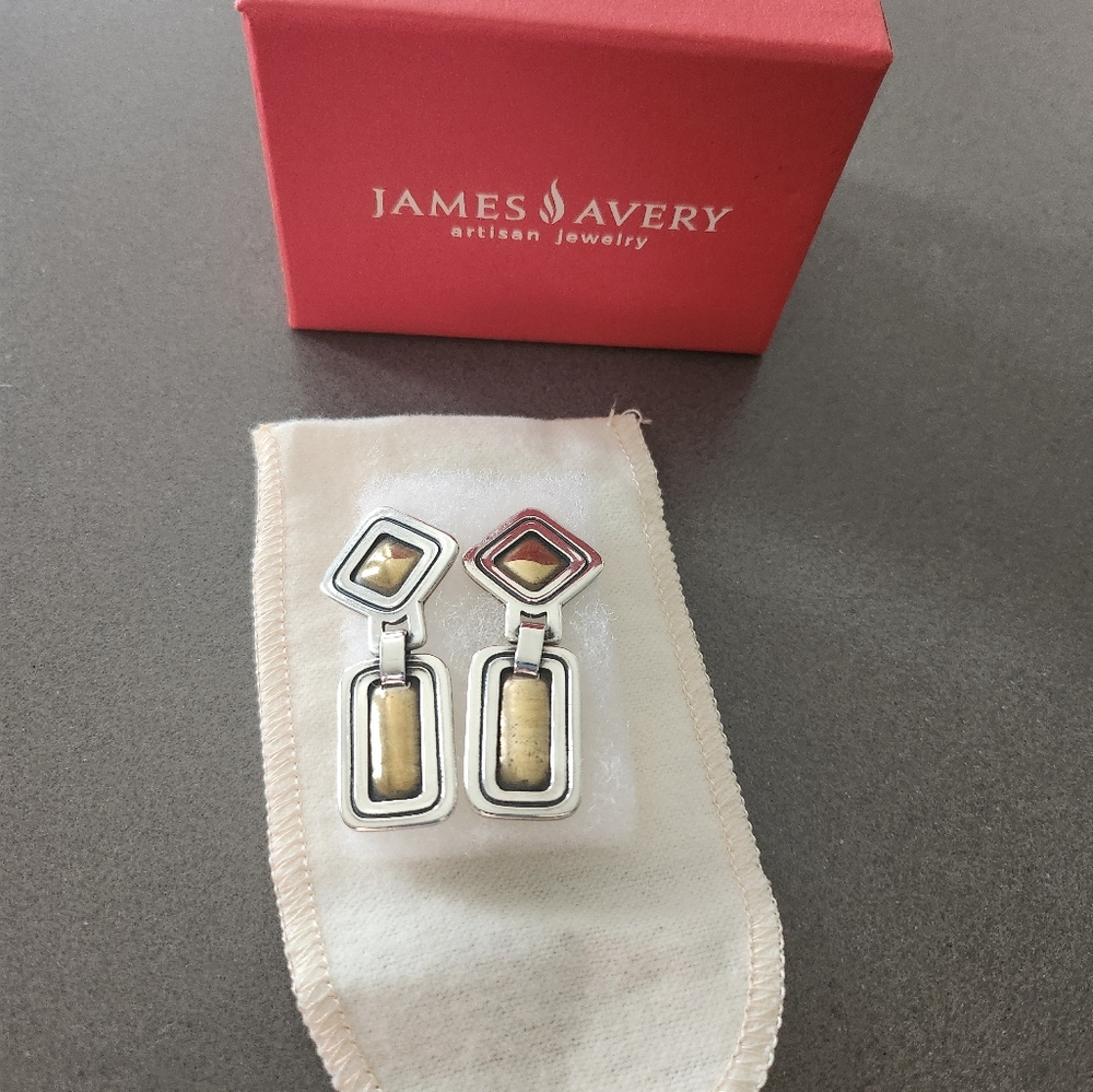 James Avery Sterling Silver/Brass Earrings